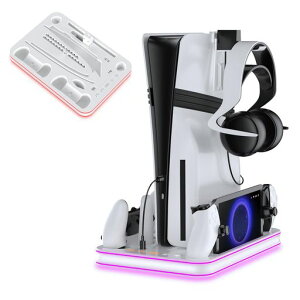 PS5/�V�^ PS5 Slim/PS5 Pro �c�u�� ��p �X�^���h �yPS5�{�̑S�@��Ή��zLwuckbarrt PS5 �X�^���h �c�u�� ����/�蓮���[�h3�i�K�������� PS5 �R���g���[���[��PS�|�[�g 3�䓯���[�d �[�d�w�������v�t