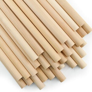 Enkrio木製スティック丸木の棒長さ15cm直径10mm50本セット木ダボ円柱丸棒材未塗装木材バーチクラフトスティックホビー用DIY手作り工芸アクセサリーモデル作り(50長さ15cm*直径10mm)