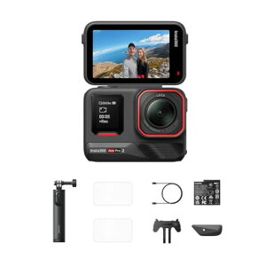 Insta360 Ace Pro 2 �X�^�[�^�[�L�b�g �\ ���C�J�����J�� 8K�h���A�N�V�����J�����A1/1.3�C���`�Z���T�[�A�f���A��AI�`�b�v���� ��Ɠx���\�AVlog�E���s�E�X�|�[�c����2.5�C���`�t���b�v�X�N���[��