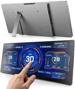 KOGODA 12.3�C���` �^�b�`�X�N���[�� �Z�J���_�����j�^�[ �T�u���j�^�[ 1920x720