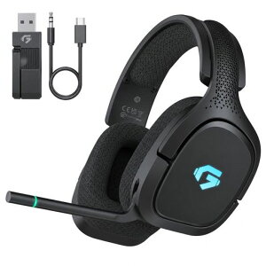 Gvyugke �Q�[�~���O�w�b�h�Z�b�g 4��ސڑ� 2.4G USB/Type-C/Bluetooth 5.4/3.5mm�L�� ��]���}�C�N �m�C�Y�L�����Z�����O ���C�����X �w�b�h�Z�b�g 20ms����x�� 50mm�h���C�o�[ 7.1ch���̃T���E���h