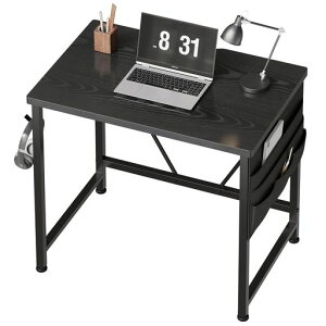 YeTomデスク机パソコンデスク机pcデスクつくえ幅80*奥行40cmシンプル収納袋付き勉強机フック付き学習机モニターアーム取付対応組立簡単テレワークビンテージ