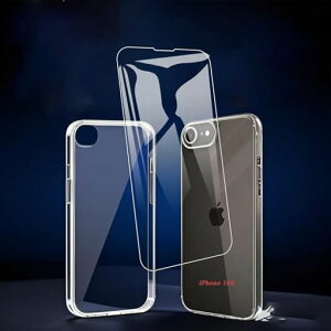【1枚シリコンケース+ガラスフィルム】用のiPhone16Eガラスフィルム液晶保護フィルム採用日本製素材旭硝子製高透過率薄型硬度9H飛散防止処理+用のiPhone16EケースクリアTPU耐衝撃落下防止専…