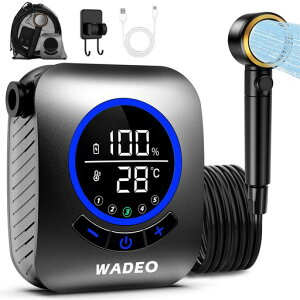 PAHTTOポータブルシャワー8000mAh【2025年強化版&IPX8防水】電動シャワー大容量簡易シャワー5ギア圧力調整アウトドアシャワー携帯シャワーコンパクト節水USB充電式キャンプシャワー水流量調…