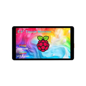 Wisecoco 5.5�C���` �^�b�`�X�N���[�� LCD�f�B�X�v���C 1920 * 1080 ���f���ɗp��Rapberry Pi 5/4/4B/3B+/3A+ HDMI�Ή� Windows�Ή�