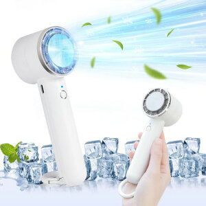 AVCITYハンディファン【瞬間冷却プレート&3段階強力送風】携帯扇風機手持ち扇風機Type-C卓上扇風機充電式USB5枚羽根接触冷感ハンディ扇風機2000mAh大容量小型軽量コンパクト静音ミニファン…