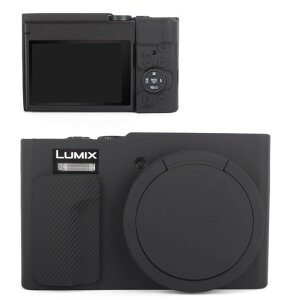kinokoo tz99 �P�[�X Panasonic Lumix DC-ZS99/TZ99�f�W�^���J�����Ή� �\�t�g���o�[ DC-ZS99/TZ99 �ی�J�o�[ ���O���\�ȃ����Y�J�o�[�t�� ����~��&���h�~ �J�����P�[�X(�u���b�N)