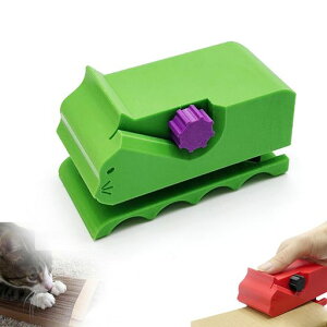猫の爪とぎボード段ボールカッター3Dプリント二合一ツール爪研ぎと工作用カッター再生段ボール製繰り返し使えるペット用おもちゃ兼DIYツール(緑)