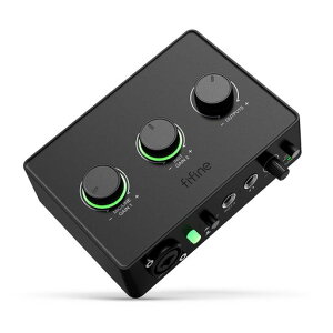 FIFINE USB �I�[�f�B�I�C���^�[�t�F�C�X XLR�}�C�N/�y����͑Ή� �������j�^�[�\ �y��/�^��/����/�z�M�p �� SC1