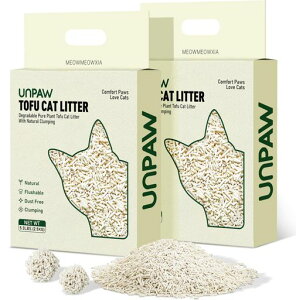 MEOWMEOWXIAおから猫砂流せて固まる消臭サステナブルトイレに流せる環境に優しい5kg(2.5kgx2パック)10.6L
