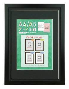 万丈VANJOHA4/A5ファイル額(OAサイズ兼用)ブラック106584【クリアファイルA4対応】