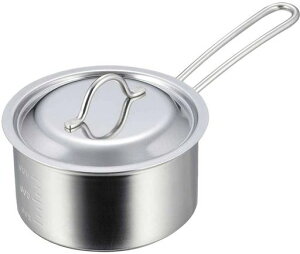 下村企販食洗機対応液だれしにくい片手鍋14cm【日本製】1.1L直火・IH対応注ぎやすい分量の目安になる目盛り付き少量のスープ作り一人暮らし離乳食ミルクの温めフタ付き丈夫燕三条ステ…