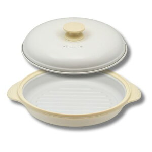 ケヴンハウン(Kevnhaun)レンジパンベージュレンジでチンで焦げ目ができるフッ素コーティング電子レンジ調理器焼き魚焼く炒める煮る茹でる蒸す炊く温める1台7役レシピ付きKDS9042