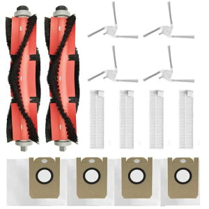 SwitchBotK10+�����p��p�A�N�Z�T���[���Օi�Z�b�g���C���u���V�t�B���^�[�T�C�h�u���V�_�X�g�o�b�O�N�݊��i�̓��{�b�g�|���@�ɑΉ������p���i(2x���C���u���V4x�t�B���^�[4x�T�C�h�u���V4�c