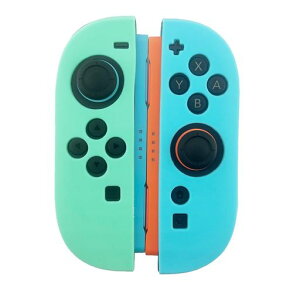BLUEHOOSYOO Nintendo Switch2 Joy-Con �V���R���P�[�X (L)/(R) �J�o�[ �j���e���h�[�X�C�b�` �C�V �� �R���g���[���p �ی�P�[�X �L�Y�h�~ ����~�� ... (���ΐF�Ɛ��F)
