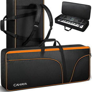 CAHAYA �L�[�{�[�h�P�[�X �L�[�{�[�h�o�b�O 61���p 12mm�����p�b�h���� 600D �I�b�N�X�t�H�[�h�z �h�� �h�o 100cm*45cm*16cm �y��1.6Kg 3�|�P�b�g 3���̊���~�߃}�b�g �ϏՌ��� �ϖ� �ϋv�� 3Way���c