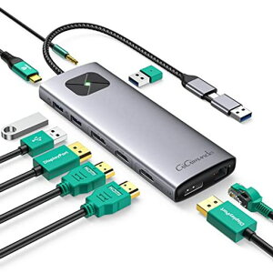 GiGimundo LK10 10-in-1 Type-C �h�b�L���O�X�e�[�V���� MacBook Air M1 M2�Ή� Displaylink�Ή� �f���A��4 K 60 Hz�o�� 3xUSB3.2 Gen2 10Gbps /2xHDMI