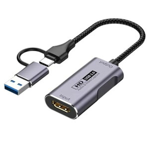 DigiZaru HDMI �r�f�I�L���v�`�� USB3.0 4K���� 1080P@60Hz YUY2�o�� USB Type A&Type C 2in1 PC�Q�[��/Switch/PS5,4/Xbox/�J����/TV�̉f����^��E���C�u�z�M�p