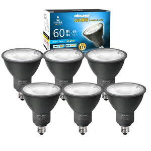 DiCUNOE11����LED�d���X�|�b�g���C�g�����F6W60W�`����5000K660lmLED�X�|�b�g���C�g�����Ή��L�p�^�C�vAC100V�񒲌�PSE�F�؍ς�6���u���b�N