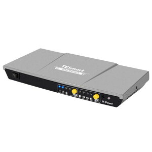 TESmart HDMI�X�C�b�` PAP�@�\ HDMI�Z���N�^�[ ��ʕ����� 4����1�o�� HDMI�ؑ֊� �u�Ԑؑ� HDMI �؂�ւ� 4��ʓ����o�� IR�����R���t 1080P@30Hz/3D/HDCP1.4�Ή� ����/�蓮�ؑ� (�O���[)