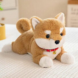 ぬいぐるみ抱き枕柴犬可愛い動物小さい柴犬ぬいぐるみ縫い包みお祝いふわふわアニマル女の子男の子子供女性プレゼントビッグサイズ添い寝枕ブラウン48cmインテリア飾り超軽量