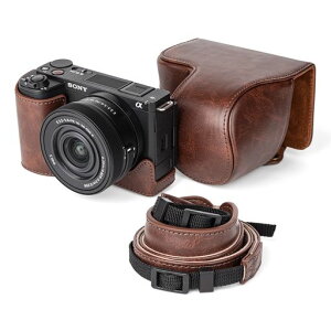 kinokoo zve10 ii �P�[�X SONY ZV-E10 II�P�[�X�A SONY ZV-E10 M2/SONY ZV-E10 MARK 2�J�����A�N�Z�T���[ 16-50mm�����Y�Ή� �S���ʕی�J�o�[ PU���U�[ �X�g���b�v�t��(�R�[�q�[)