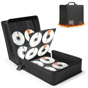 Octantis DVDケース CDケース【耐火・耐水・400枚収納 】大容量 ブルーレイ 収納 DVD/CD/BD保管 省スペース コンパクト blu-ray 24ヶ月