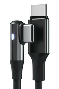 Ezo L���^USB Type-C �P�[�u�� 90cm LED���C�g�t�� 5A/20V/100W PD�}���[�d ��d�� �ی�`�b�v���� �����f�[�^�]�� TPE�J�o�[ Xperia Galaxy Android Macbook�Ή�