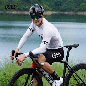 サイクルジャージ メンズ 男性用 上下セット 長袖 スポーツウェア 自転車 ロードバイク 春夏用 軽量 通気性 吸湿速乾 薄手 伸縮性 ストレッチ素材 サイクルウェア 普段使い アウトドア トレーニング 通勤用 運動着 ゆったり プラスサイズ 体型カバー