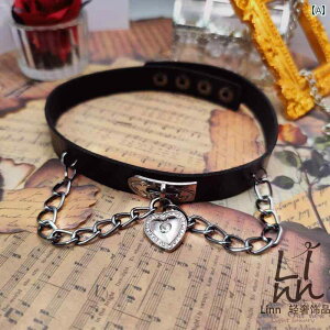 Y2K �`���[�J�[�@�l�b�N���X�@���f�B�[�X Linn ~ Abi ���u ���b�N PU ���U�[�l�b�N���X �`�F�[�� �p���N �l�b�N���X Y2K �J���[ �`���[�J�[ ���� �S�V�b�N