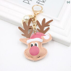 おもちゃ　ホビー　動物 クリスマス エルク レザー キー チェーン ペンダント 動物 鹿 バック パック ウォレット デコレーション