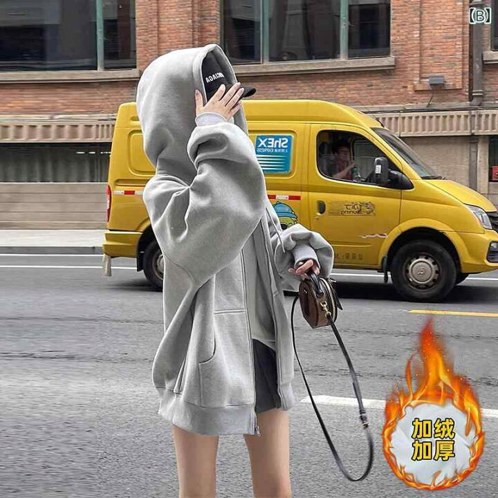 楽天市場】パーカー フード付き ニット 女性用 グレー スウェット 