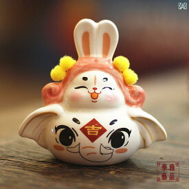 　おもちゃ　ホビー ホリデーギフト 翡翠 ウサギ 飾り マスコット小さい ギフト 伝統 文化 特性 友人への 装飾