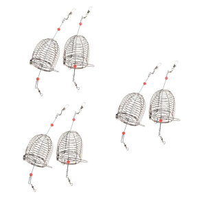 TEHAUX コマセカゴ 6個 釣り 釣り用餌入れカゴ キャップカゴ ステンレス製 打ち餌器 大サイズ(高さ6cm) 投げ釣り 船釣り 淡水海水兼用