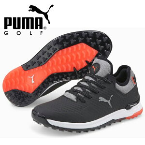 スパイクレスゴルフシューズ レディース プーマ プロアダプトアルファキャット 376157 02 プーマブラック×プーマシルバー×ホットコーラル 送料無料 24.0cm