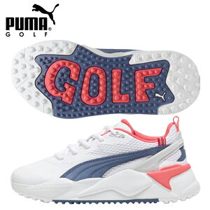 スパイクレスゴルフシューズ レディース プーマ GS-X EFEKT 309771 01 ホワイト×インキーブルー×ラヴィシュ 送料無料