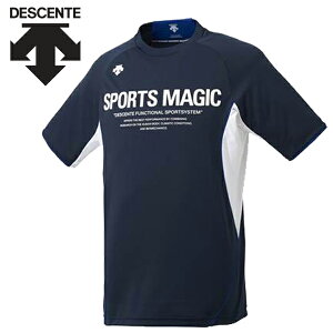 デサント バレーボール プラクティスシャツ 半袖 半袖プラクティスシャツ DVUNJA51 NV ネイビー×ホワイト Mサイズ