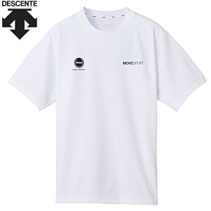 デサント ムーブスポーツ 半袖Tシャツ S.F.TECH TOUGH バックロゴ ショートスリーブシャツ DMMXJA54 WH ホワイト
