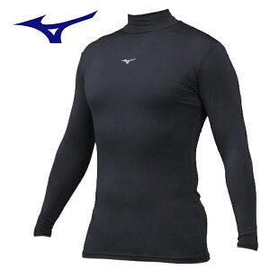 ミズノ バイオギアアンダーシャツ ハイネック長袖 野球アンダーシャツ 12JA1C1009 ブラック