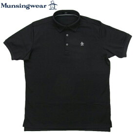 ゴルフシャツ半袖　マンシングウェア　ゴルフウエア　半袖シャツ　ポロシャツ　MGMUJA05　BK　ブラック　3Lサイズ