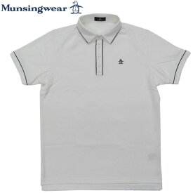 ゴルフシャツ半袖　マンシングウェア　ゴルフウエア　半袖シャツ　ポロシャツ　MGMUJA07　WH　ホワイト　3Lサイズ