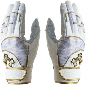 アンダーアーマー 野球&ソフトボール バッティンググローブ 手袋 UA アンディナイアブル プロ バッティンググローブ(両手用) 6001006 100 White メンズ