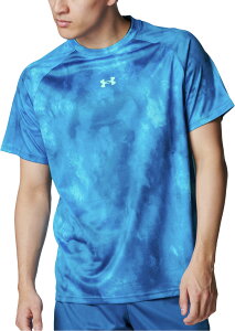 A_[A[}[ 싅\tg{[ TVc TVc UA TECH NOVELTY SHORT SLEEVE T-SHIRT UAebN mxeB V[gX[u TVc 6001300 426 Varsity Blue/Comet Green Y