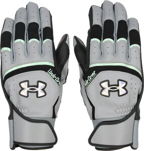 A_[A[}[ 싅\tg{[ obeBOO[u obeBOOu UA YARD PRO BATTING GLOVES UA[h v obeBOO[u 6001314 55 Silver/Black/Iridescent Y