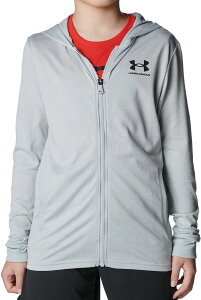 A_[A[}[ }`X|[c WPbg TVc UA TECH FULL ZIP HOODIE 6001341 11 Mod Gray Light Heather/Black {[CY