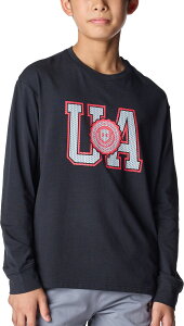 A_[A[}[ }`X|[c T TVc UA PERFORMANCE COTTON VARSITY LOGO LONG SLEEVE T-SHIRT 6007827 1 Black/Mod Gray {[CY