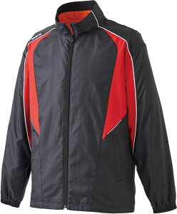 チームゼット マルチスポーツ ウインドウェア ウインドブレーカージャケット TEZ591S 1964 ブラック×レッド ユニセックス