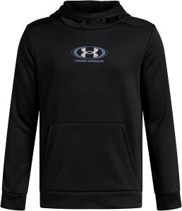 A_[A[}[ }`X|[c t[fB XEFbgEg[i UA ARMOUR FLEECE STARLIGHT LOGO HOODIE 6003811 1 Black/White {[CY