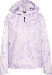 アディダス 陸上・ランニング ジャケット ウインドウェア オウン ザ ラン総柄プリントジャケット KRI50 JL8702 アイスラベンダー/パウダープラム