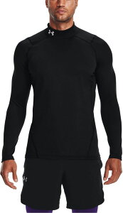 アンダーアーマー マルチスポーツ インナーシャツ ゲームシャツ・パンツ UA コールドギアアーマー フィッティド ロングスリーブ モックネック シャツ 1366066 1 Black/White メンズ
